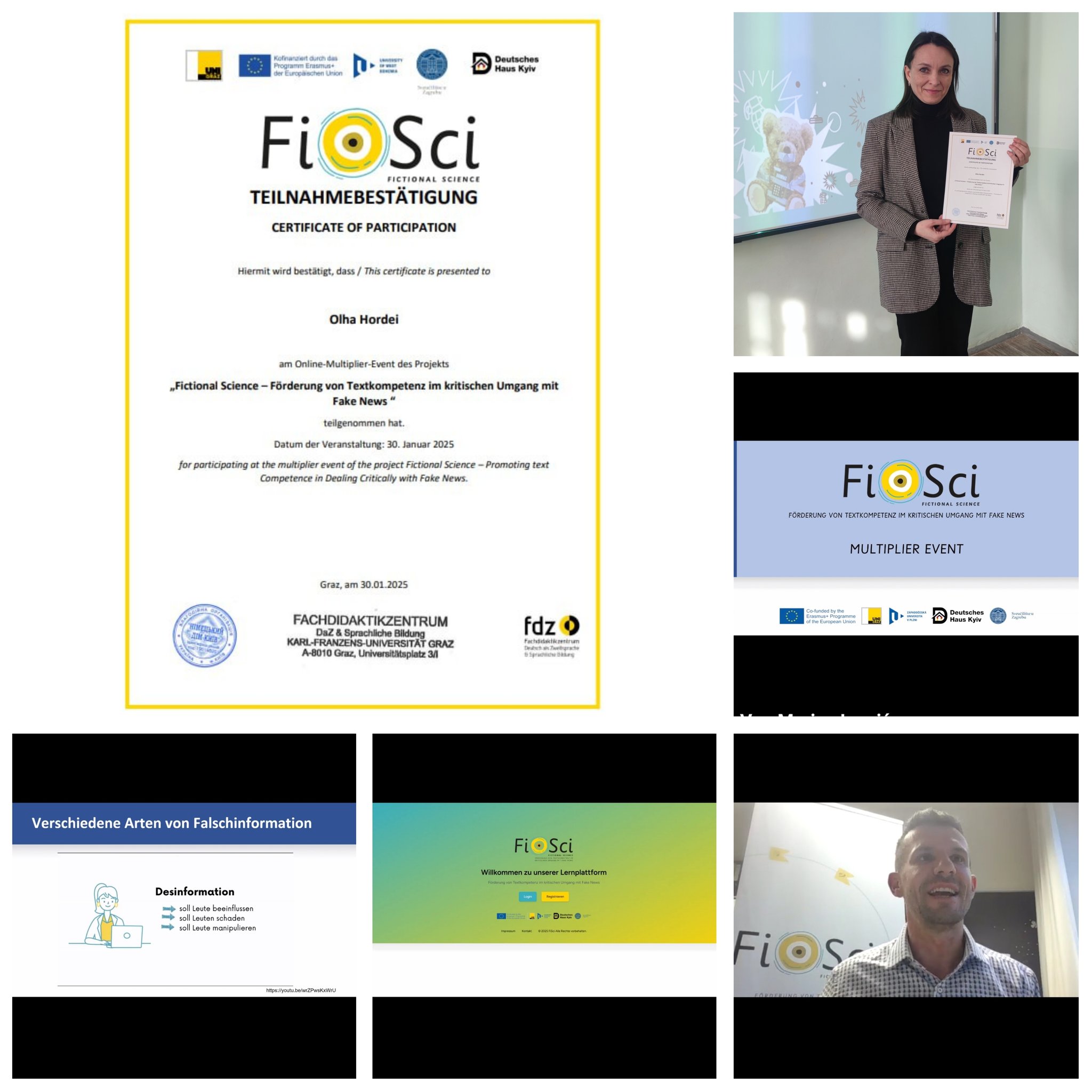 Участь у мультиплікаторній події “Fictional Science – Förderung von Textkompetenz im kritischen Umgang mit Fake News”
